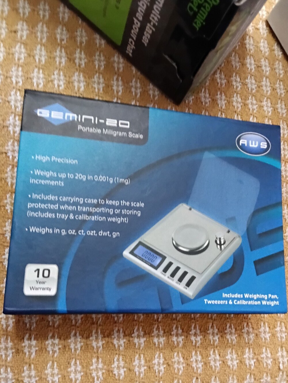 AWS Gemini-20 Portable Milligram Scale - Blue Box